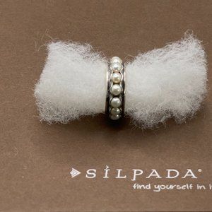 Silpada Sterling Silver "Nested Pearl" Ring